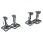 Po lewej podwozie stosowane w Spitfirach ze skrzydłem A i B. Po prawej podwozie skrzydła C stosowane na Spitfirach Mk.Vc i wczesnych Spitfirach Mk.IX